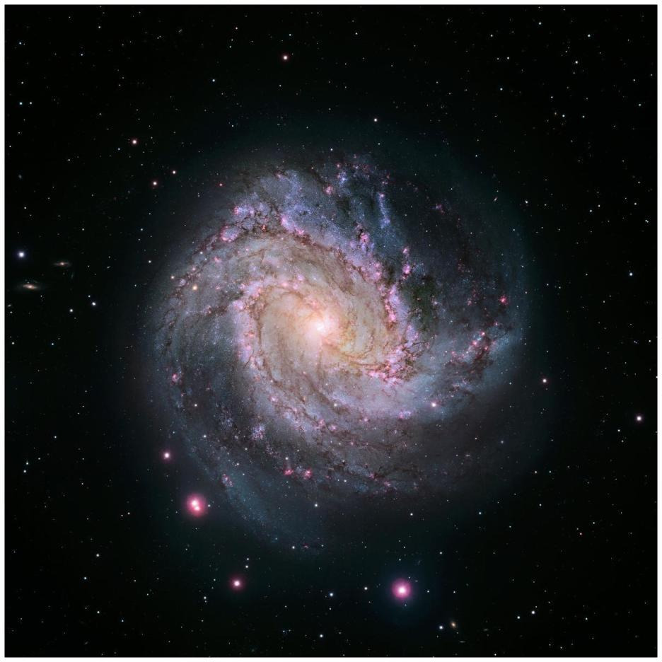 M83 - Spiral Galaxy (Hubble-Magellan Composite)-Paper Art-26&quotx26"