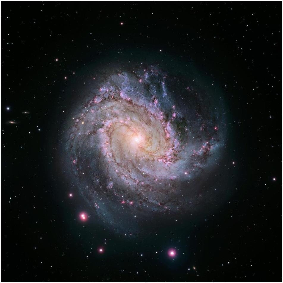 M83 - Spiral Galaxy (Hubble-Magellan Composite)-Paper Art-38&quotx38"