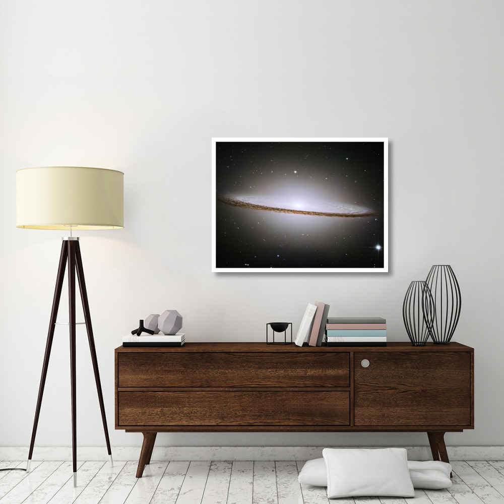 M104 - The Sombrero Galaxy -  Visible Light-Paper Art-42&quotx32"