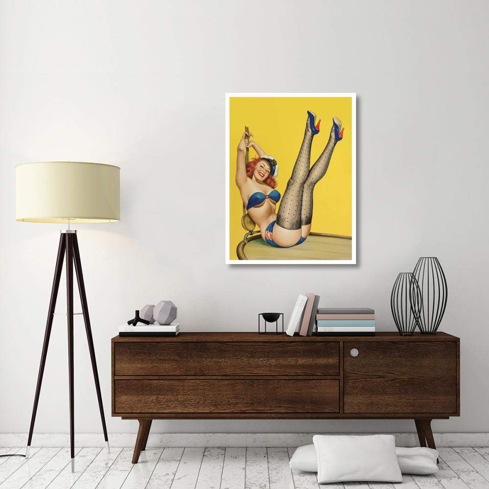 Mid-Century Pin-Ups - Flirt Magazine - Sailor Girl-Paper Art-32&quotx42"