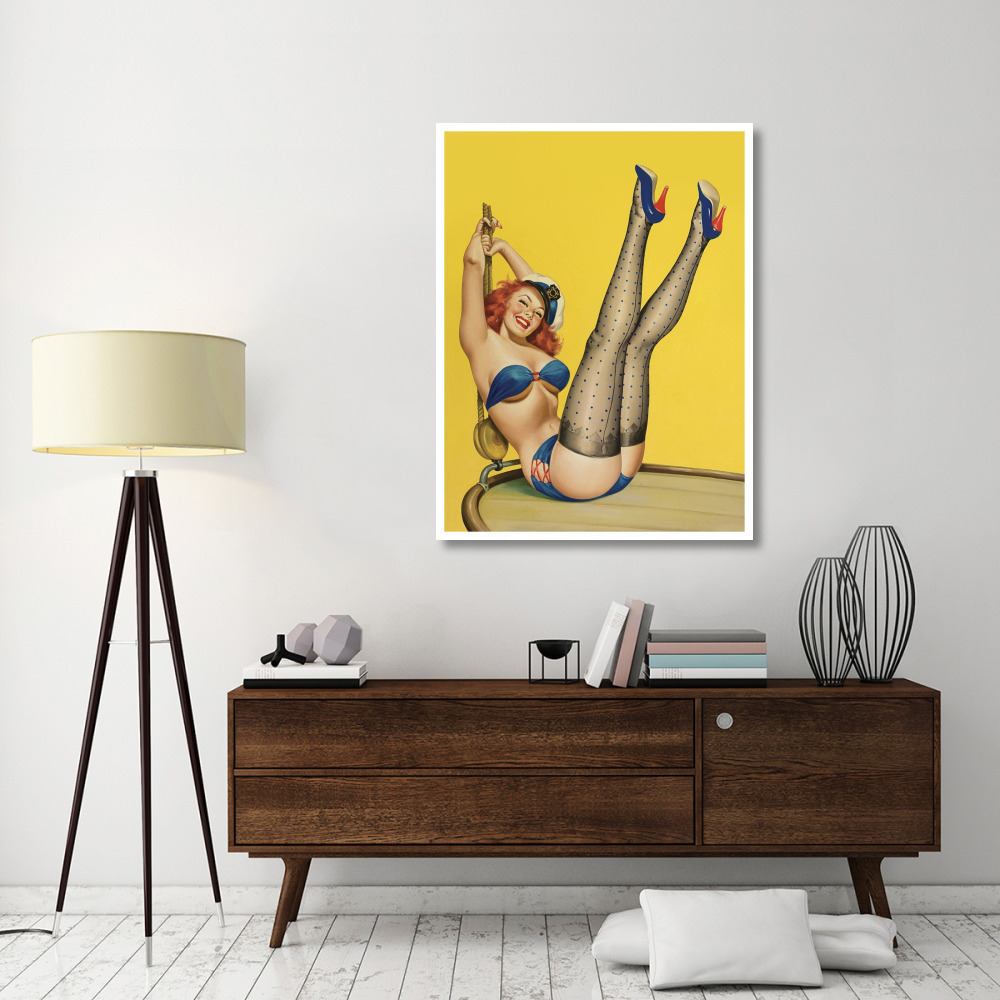 Mid-Century Pin-Ups - Flirt Magazine - Sailor Girl-Paper Art-38&quotx50"