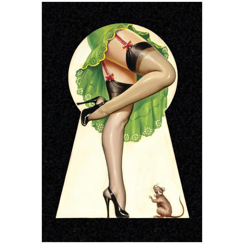 Mid-Century Pin-Ups - Through the Keyhole-Paper Art-22&quotx32"