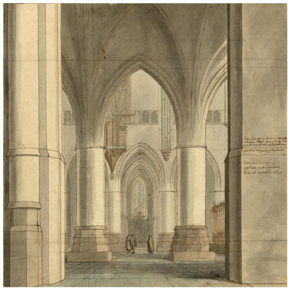 The Choir and North Ambulatory of the Church of Saint Bavo, Haarlem, 1634-Paper Art-38&quotx38"