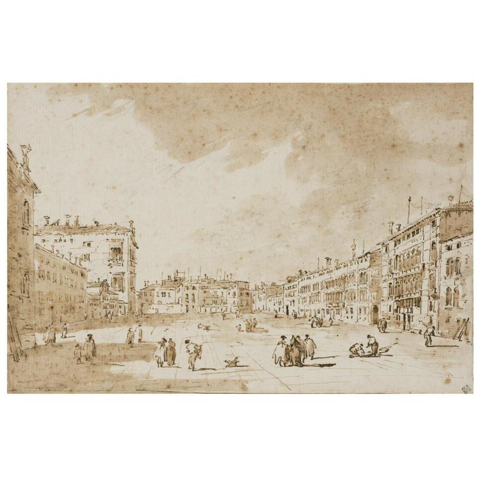 View of Campo San Polo, Venice, ca. 1790-Paper Art-32&quotx22"