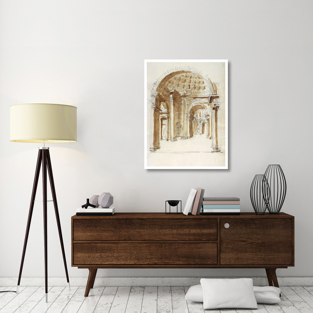 Interior hallway, Italy, 1786-Paper Art-32&quotx42"