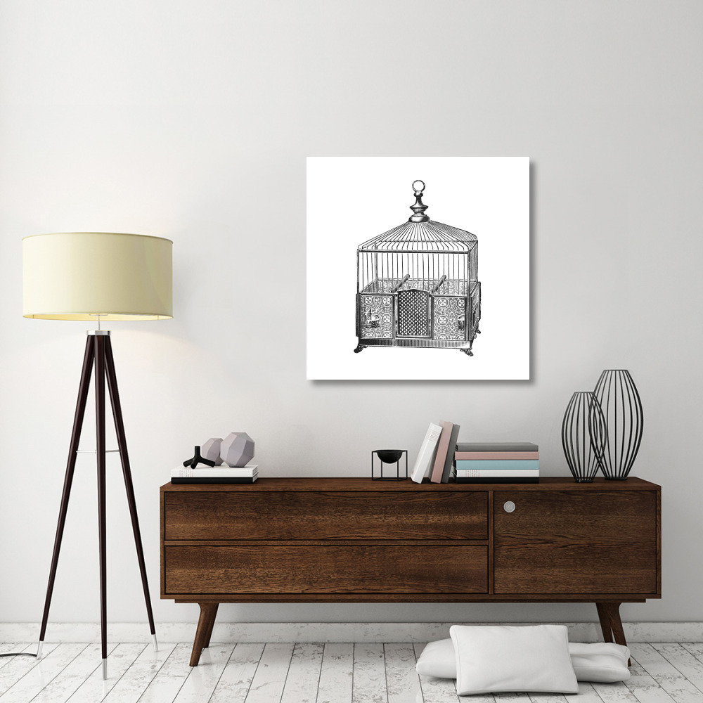 Etchings Birdcage - Pyramidal top, patterned base.-Paper Art-38&quotx38"