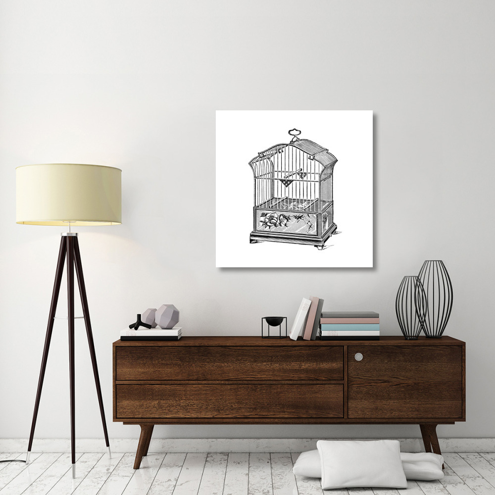 Etchings Birdcage - Gable top, rose base.-Paper Art-38&quotx38"