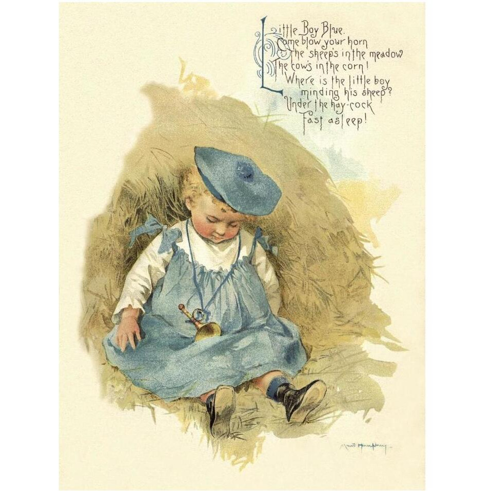 Nursery Rhymes Little Boy Blue-Paper Art-32&quotx42"