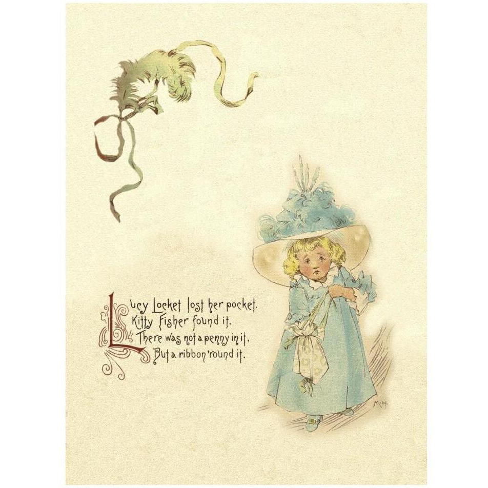 Nursery Rhymes Lucy Locket-Paper Art-26&quotx34"