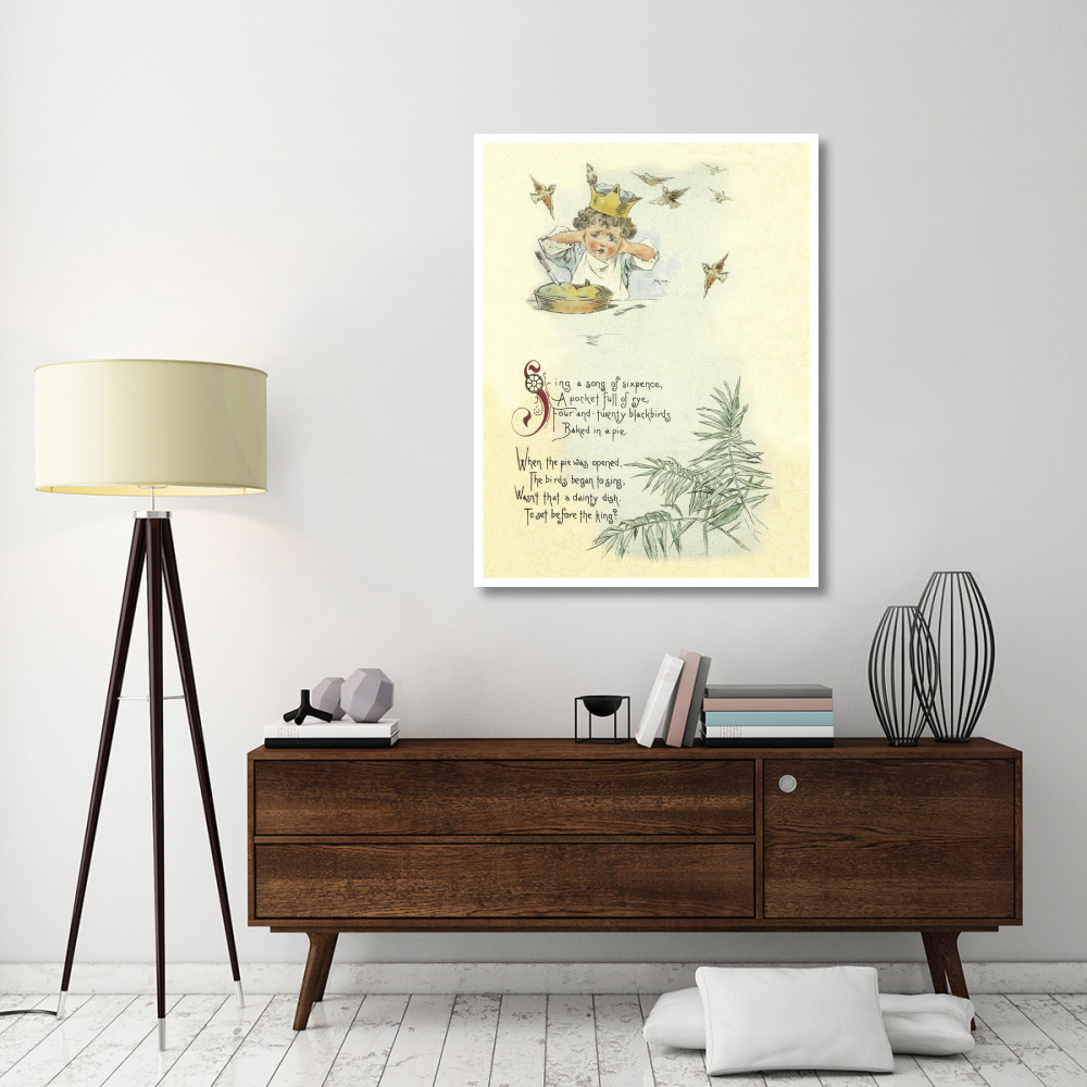Nursery Rhymes Sing a Song of Sixpence-Paper Art-38&quotx50"