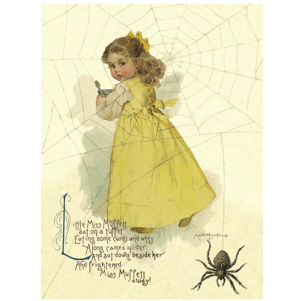 Nursery Rhymes Little Miss Muffett-Paper Art-14&quotx18"