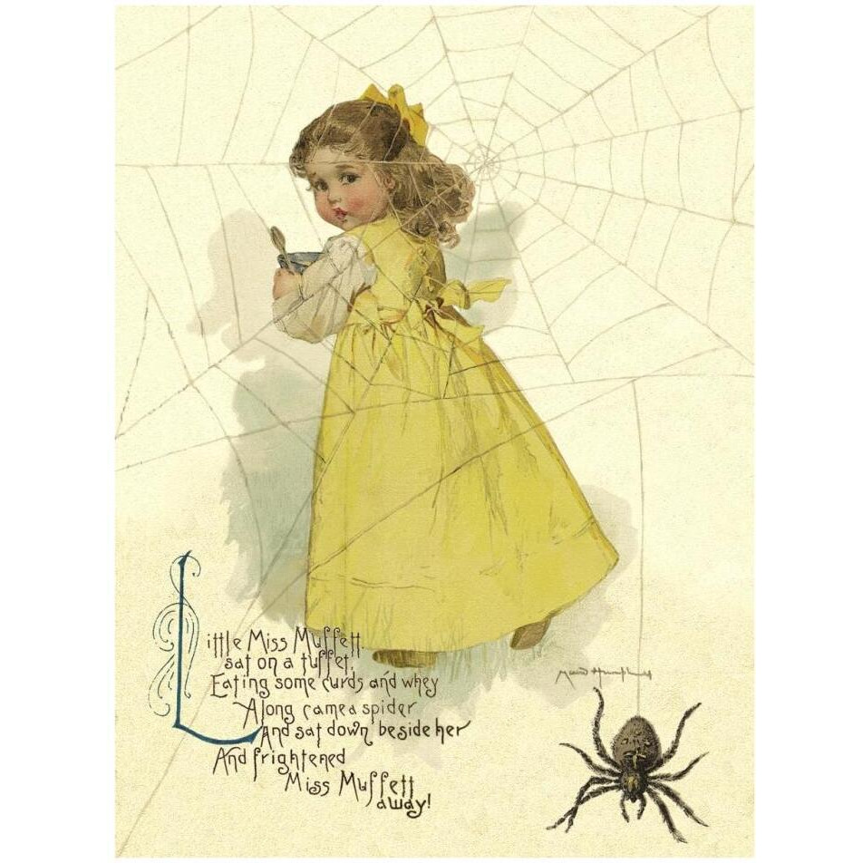 Nursery Rhymes Little Miss Muffett-Paper Art-26&quotx34"