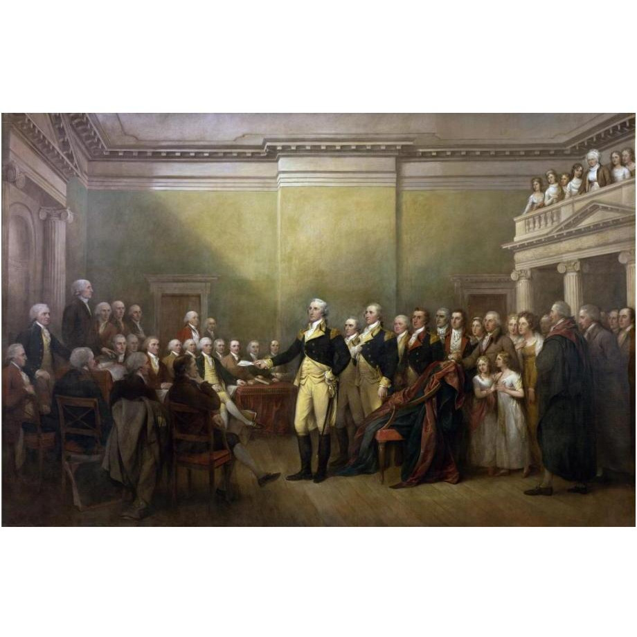 General George Washington Resigning his Commission-Paper Art-24&quotx16"