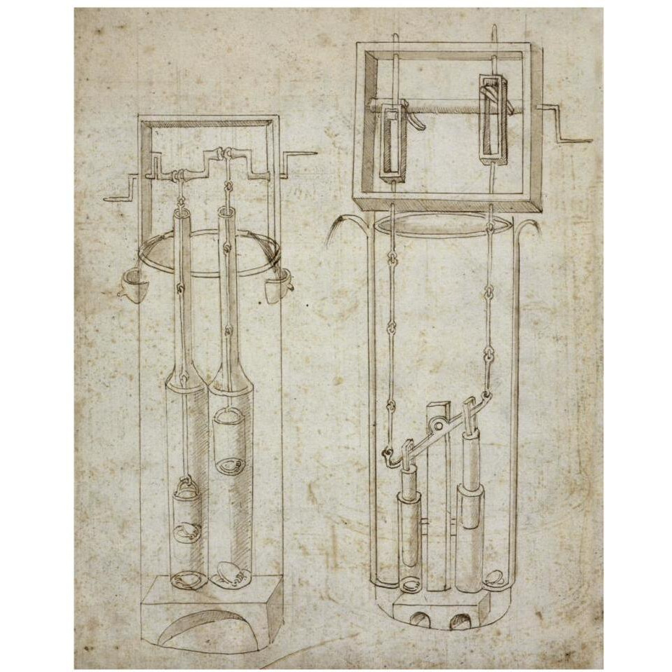 Folio 5 two piston pumps-Paper Art-30&quotx37"