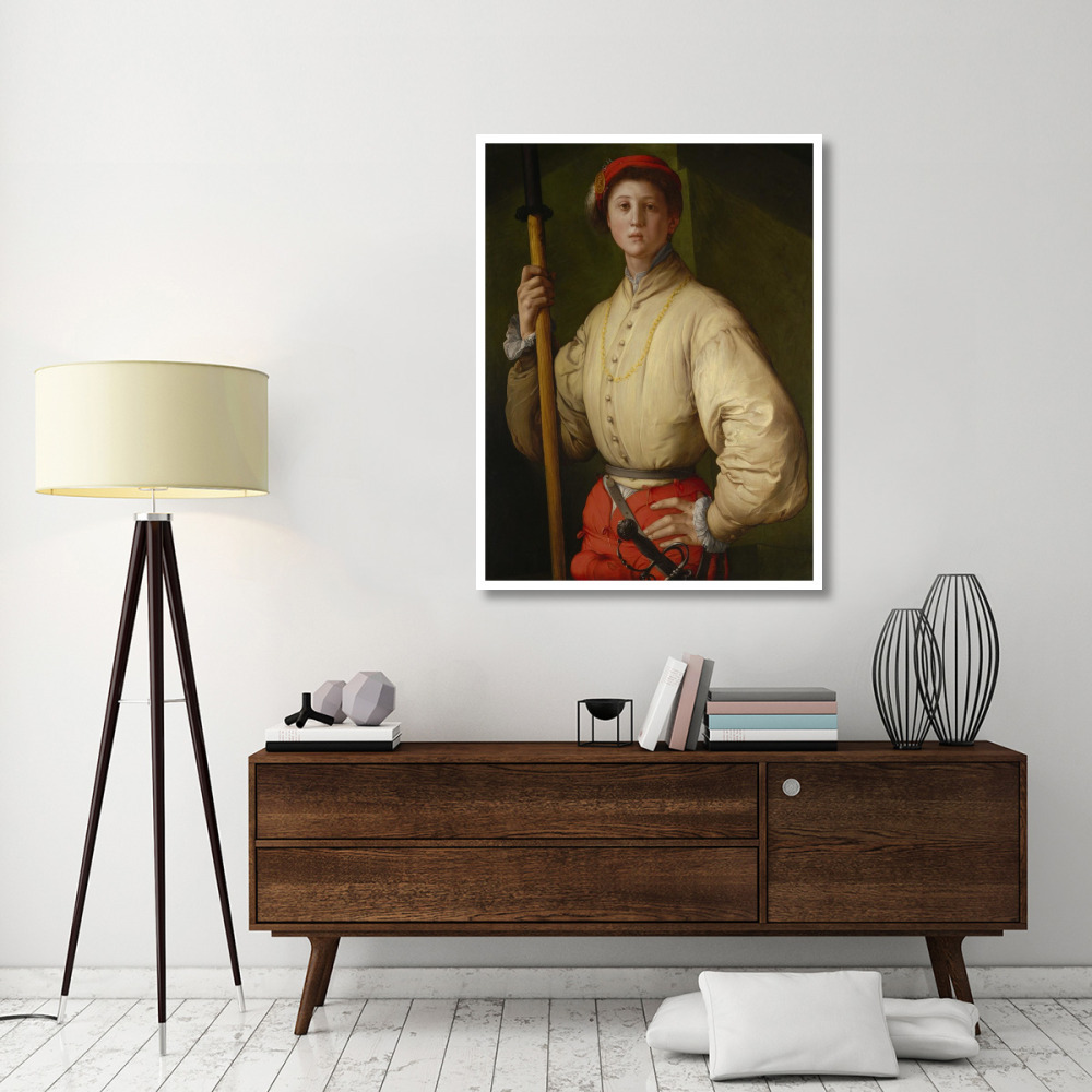 Portrait of a Halberdier (Francesco Guardi)-Paper Art-38&quotx50"