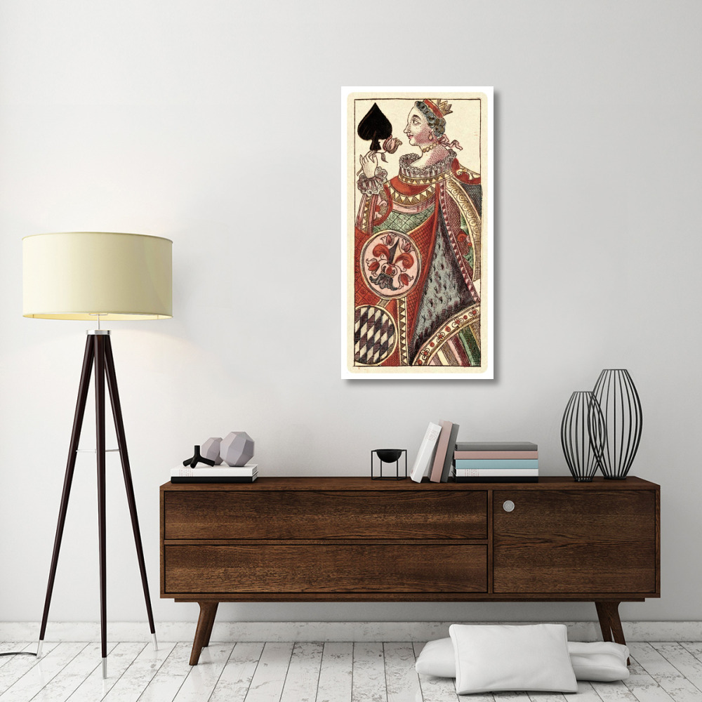 Queen of Spades (Bauern Hochzeit Deck)-Paper Art-26&quotx50"