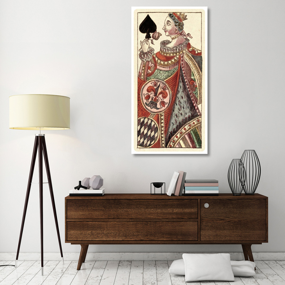 Queen of Spades (Bauern Hochzeit Deck)-Paper Art-32&quotx62"