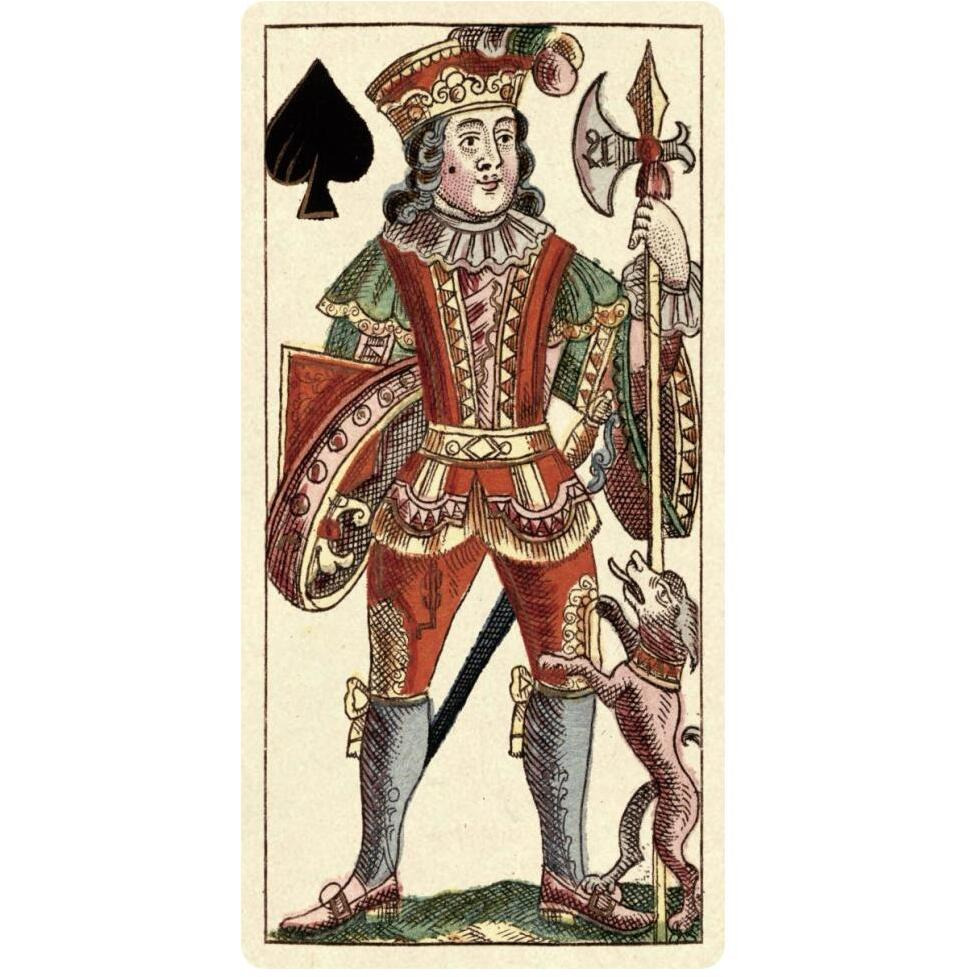 Knave of Spades (Bauern Hochzeit Deck)-Paper Art-32&quotx62"