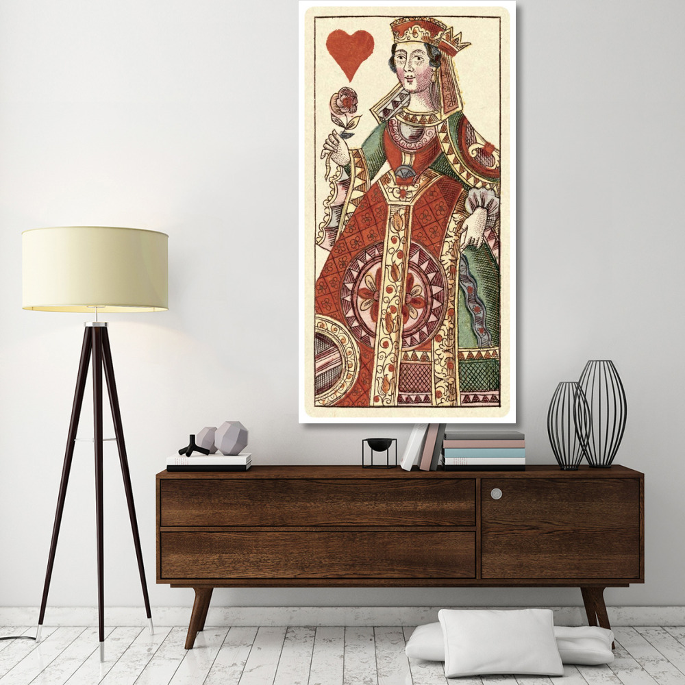 Queen of Hearts (Bauern Hochzeit Deck)-Paper Art-38&quotx74"