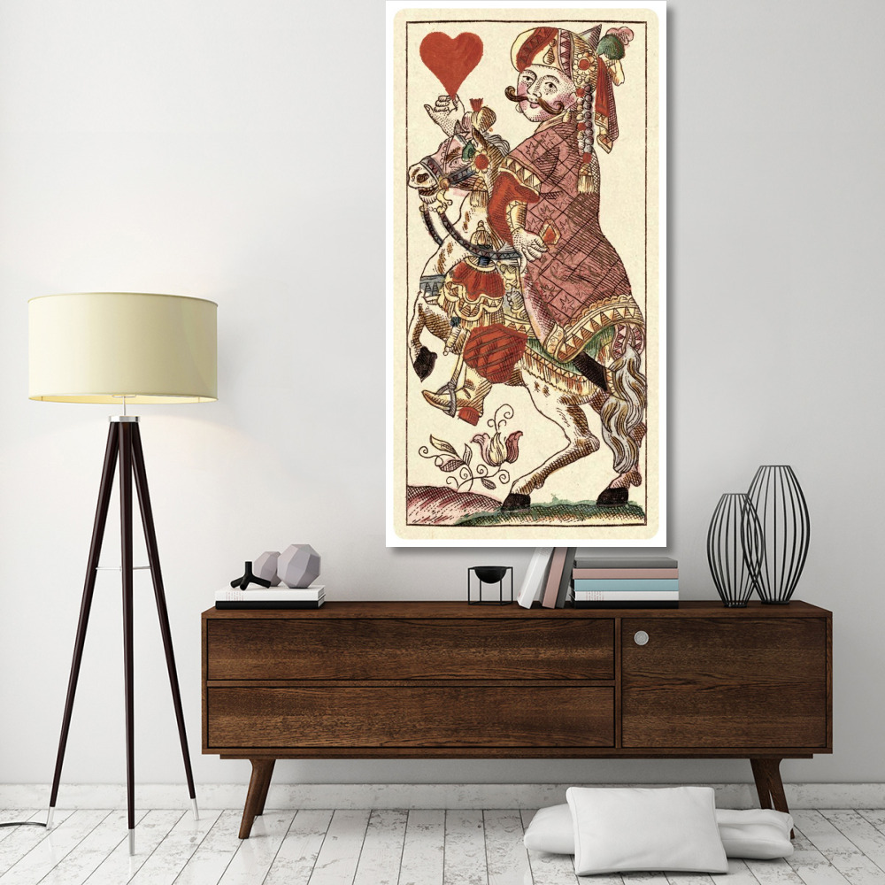 Knight of Hearts (Bauern Hochzeit Deck)-Paper Art-38&quotx74"