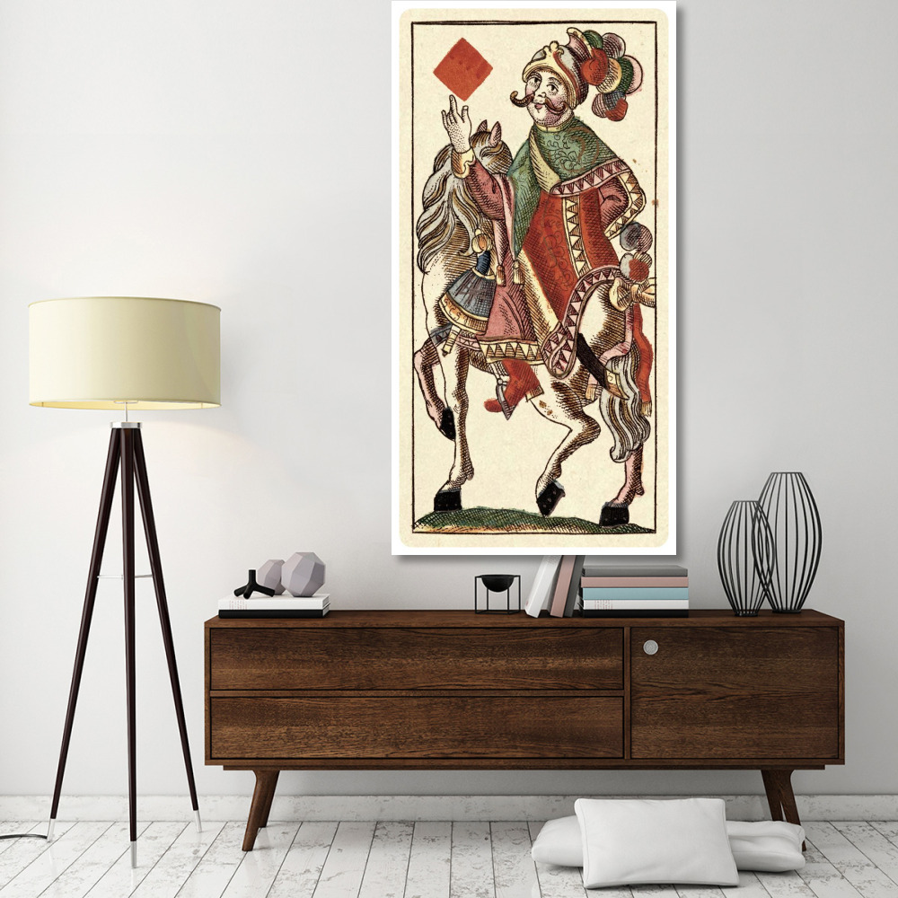 Knight of Diamonds (Bauern Hochzeit Deck)-Paper Art-38&quotx74"