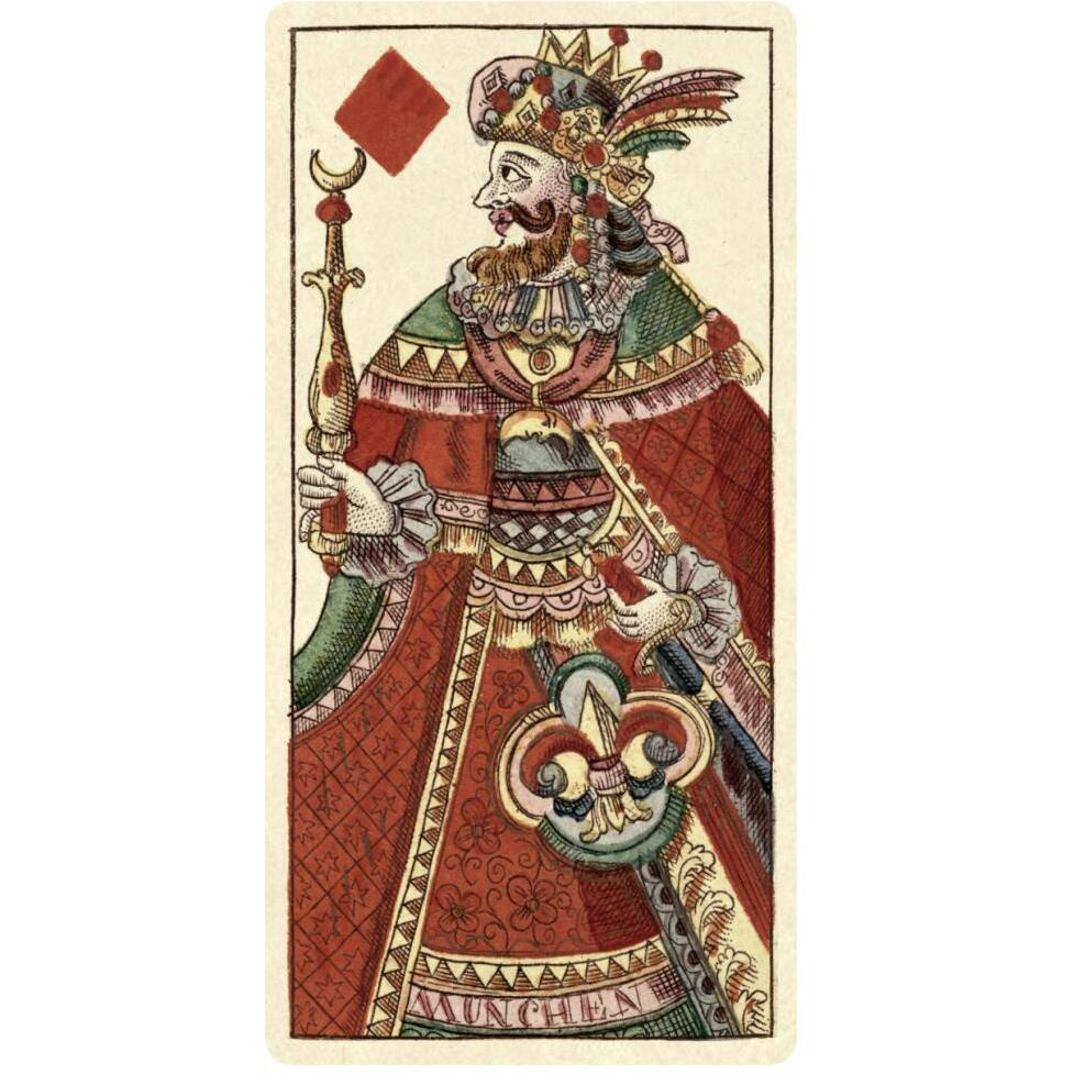 King of Diamonds (Bauern Hochzeit Deck)-Paper Art-32&quotx62"