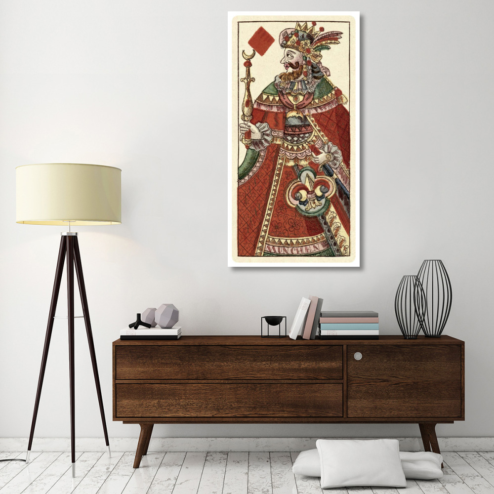 King of Diamonds (Bauern Hochzeit Deck)-Paper Art-32&quotx62"