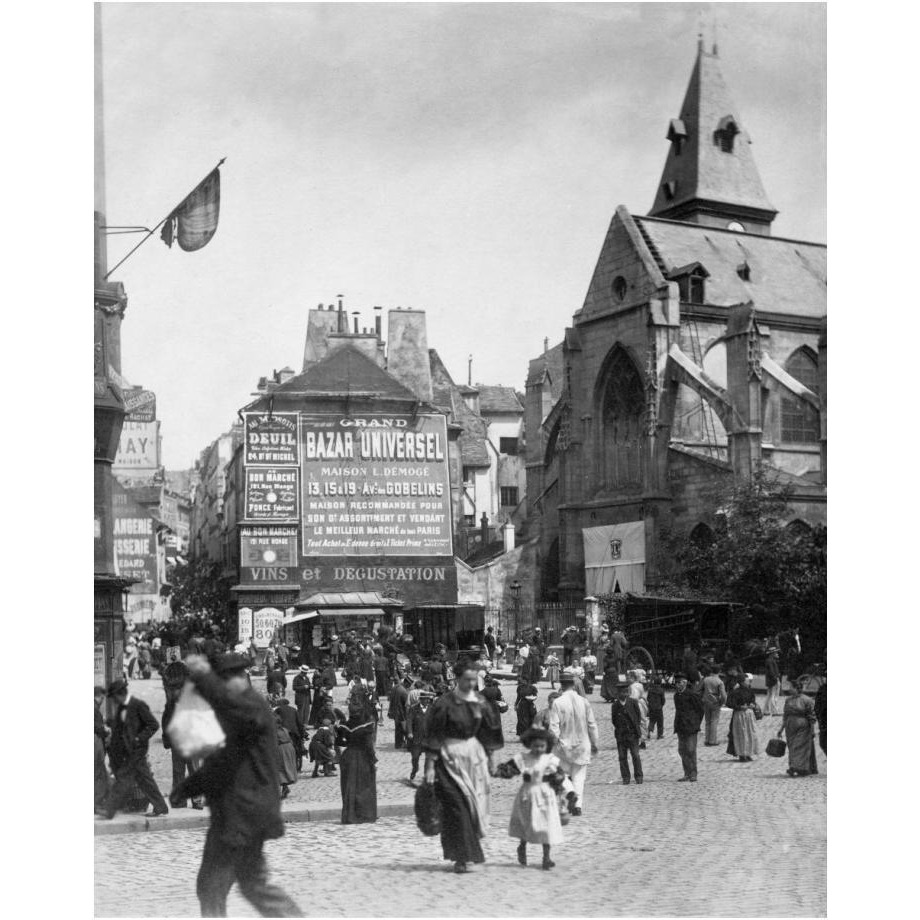 Paris, 1898-1900 - Place Saint-Medard-Paper Art-20&quotx24"