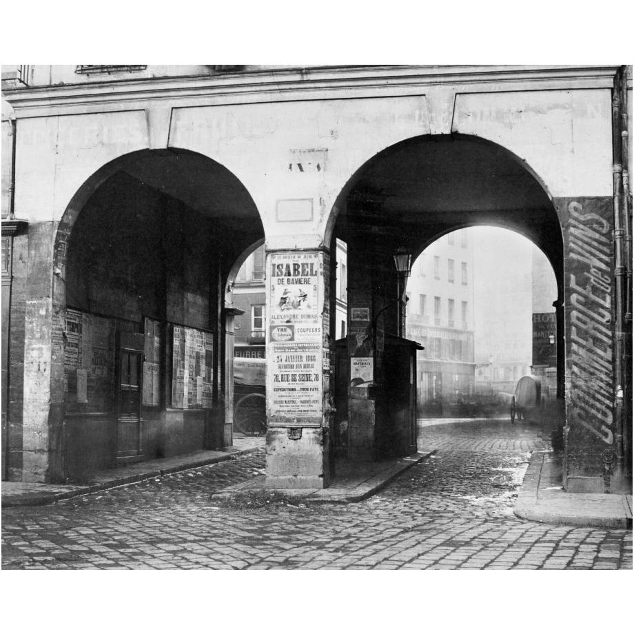 Paris, about 1865 - The Double Doorway, rue de la Ferronnerie-Paper Art-24&quotx20"