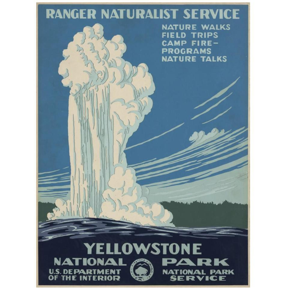 Yellowstone National Park, ca. 1938-Paper Art-32&quotx42"