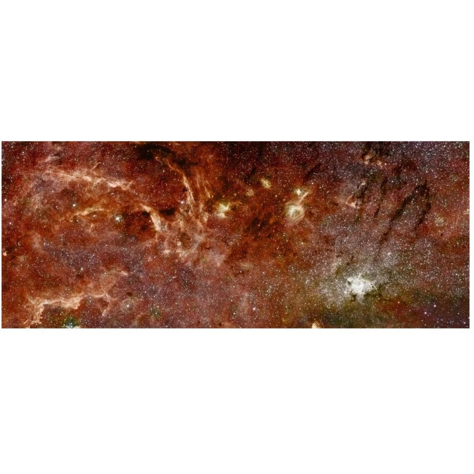 HST-Spitzer Composite of Galactic Center-Paper Art-52&quotx22"