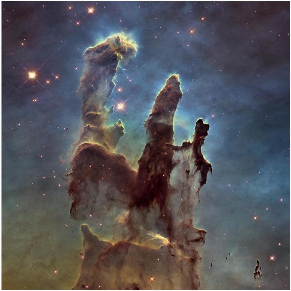 2014 Hubble WFC3/UVIS  High Definition Image of M16 - Pillars of Creation-Paper Art-38&quotx38"