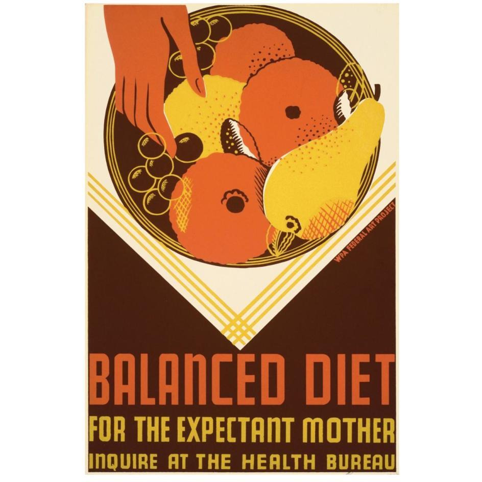 Balanced diet for the expectant mother.-Paper Art-18&quotx26"