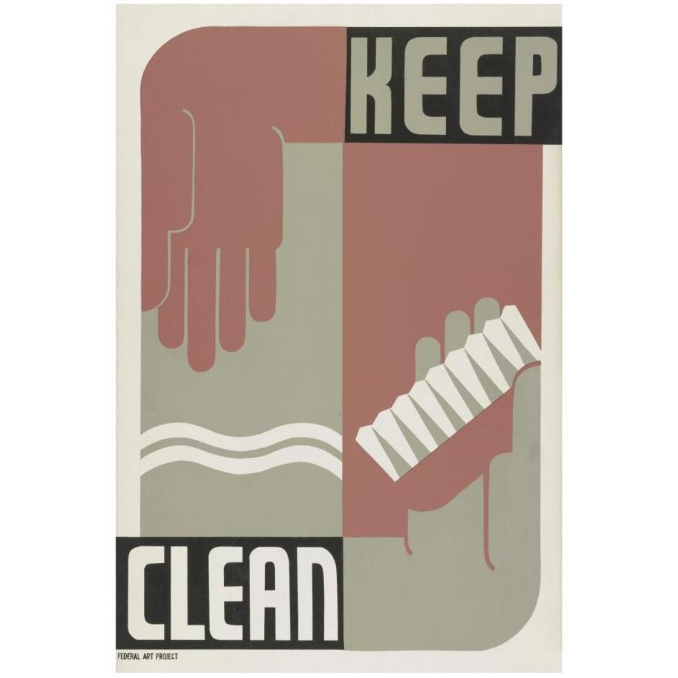 Keep clean-Paper Art-22&quotx32"