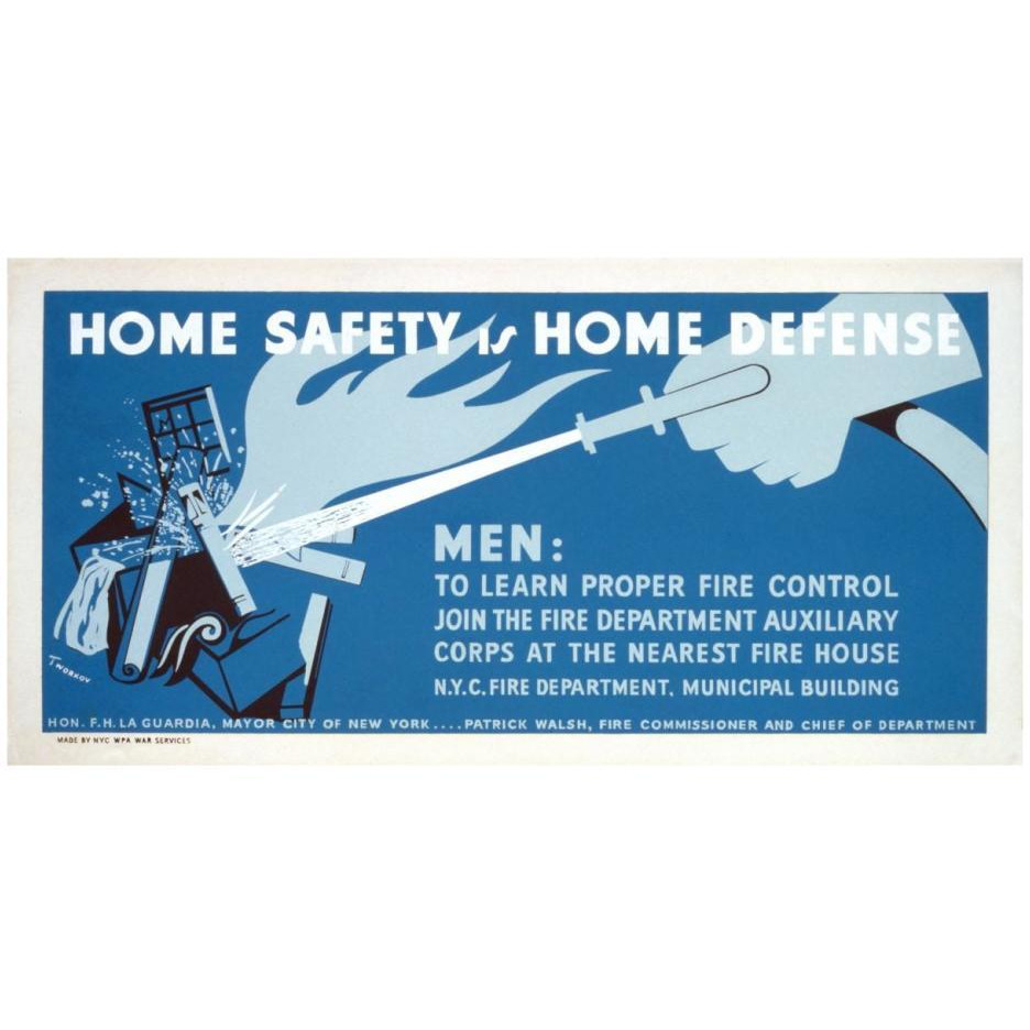 Home safety is home defense - Learn fire control-Paper Art-26&quotx14"