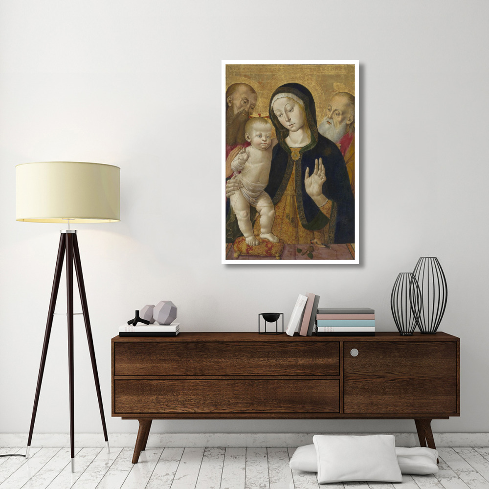 Madonna and Child with Two Hermit Saints-Paper Art-34&quotx50"