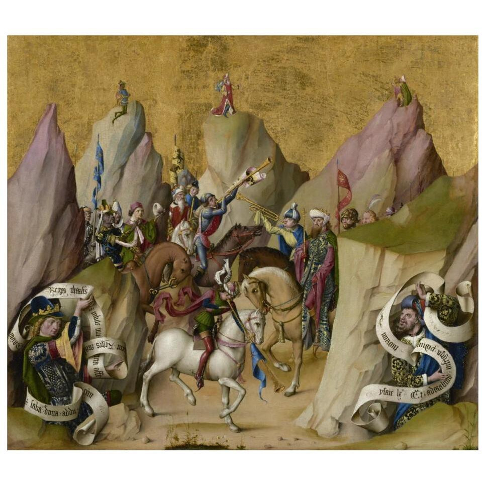 The Meeting of the Three Kings, with David and Isaiah (recto) The Assumption of the Virgin (verso)-Paper Art-32&quotx28"