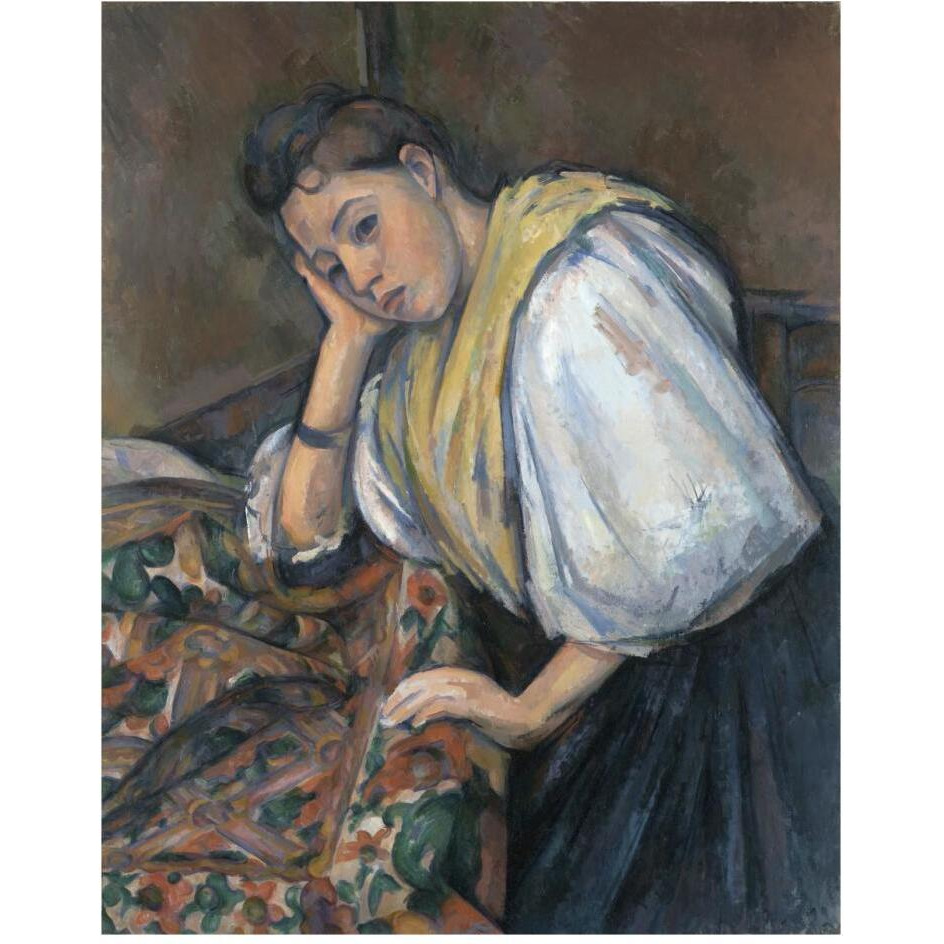 Young Italian Woman at a Table-Paper Art-24&quotx30"