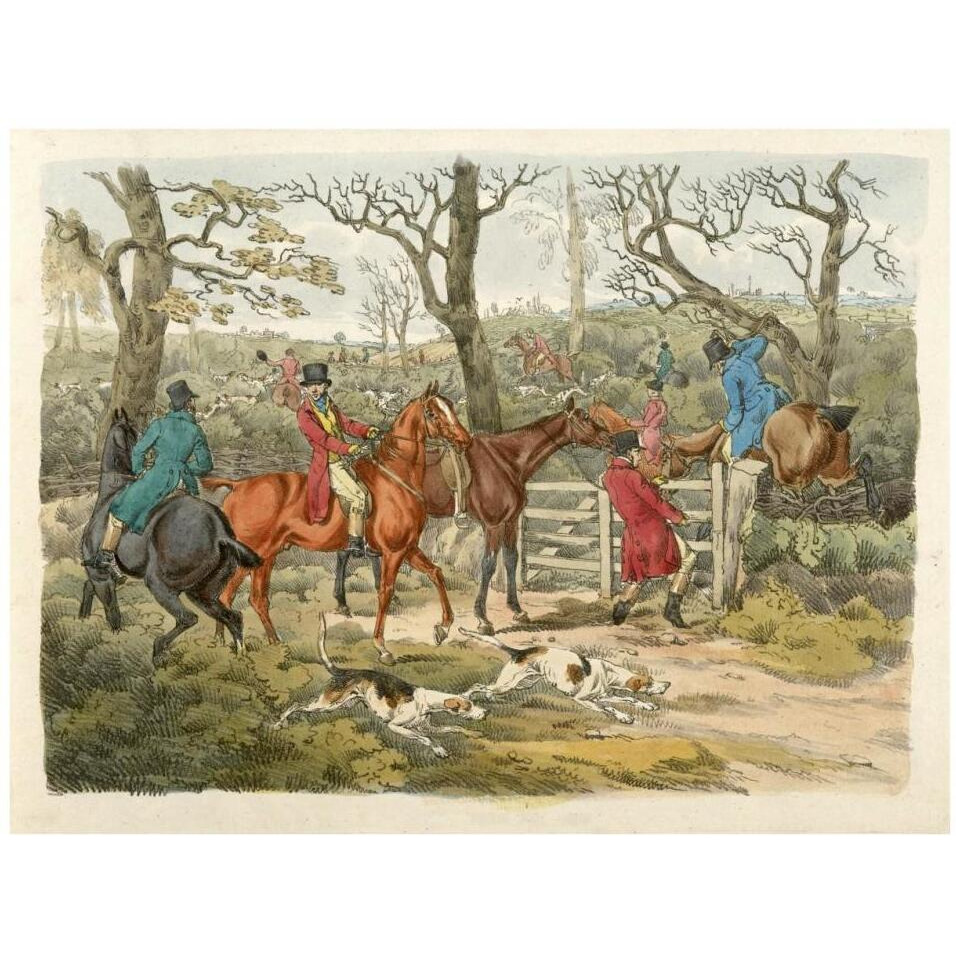 Sportsmen Within An Enclosure, 1817-Paper Art-34&quotx26"