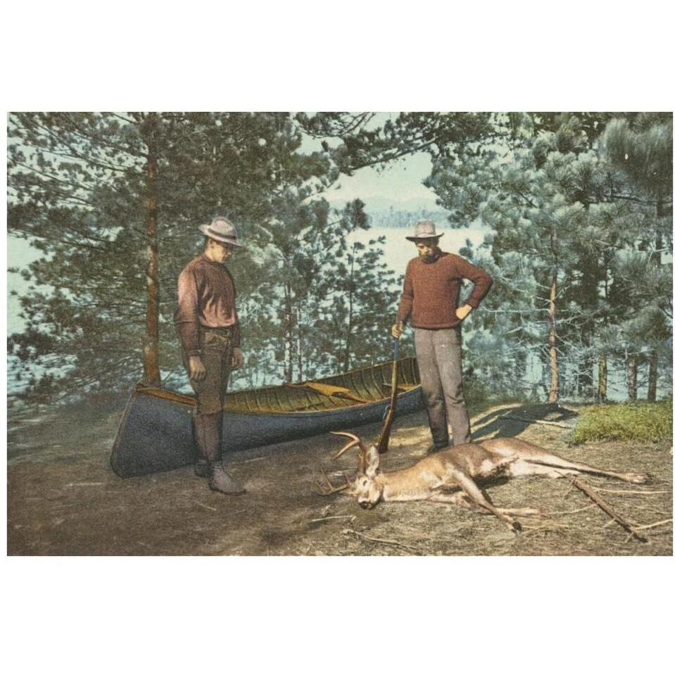 Hunting, Adirondacks, N.Y., 1898-Paper Art-38&quotx26"