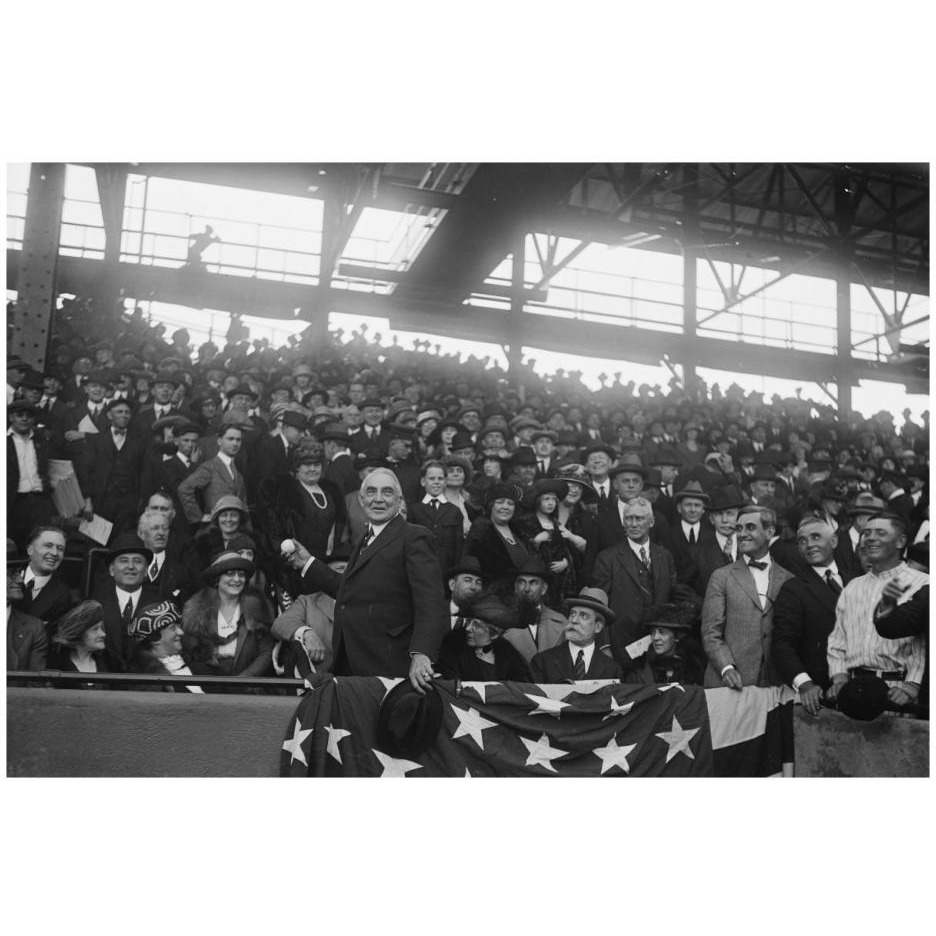 President Harding at Baseball Game, Washington-Paper Art-26&quotx18"