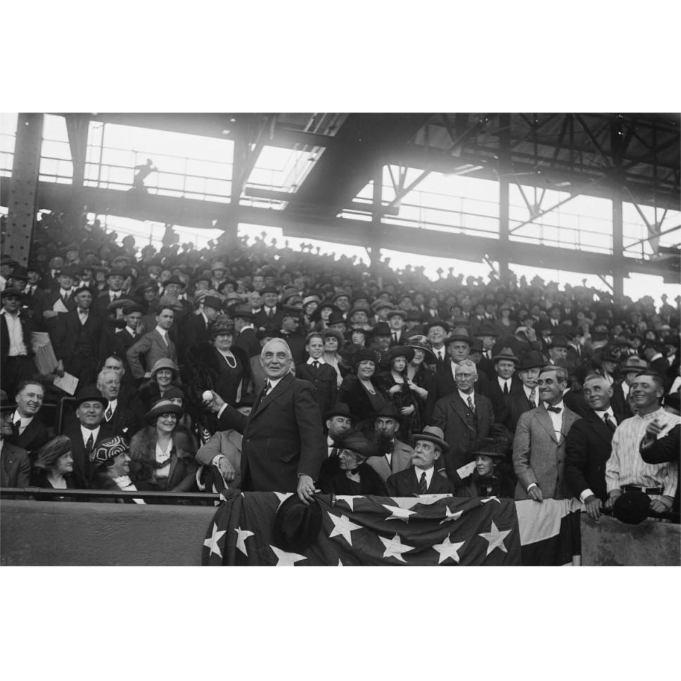 President Harding at Baseball Game, Washington-Paper Art-62&quotx42"