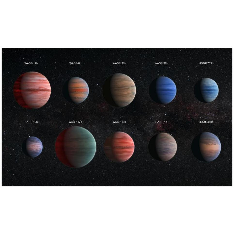 Artist Impression of Hot Jupiter Exoplanets - Annotated-Paper Art-42&quotx26"