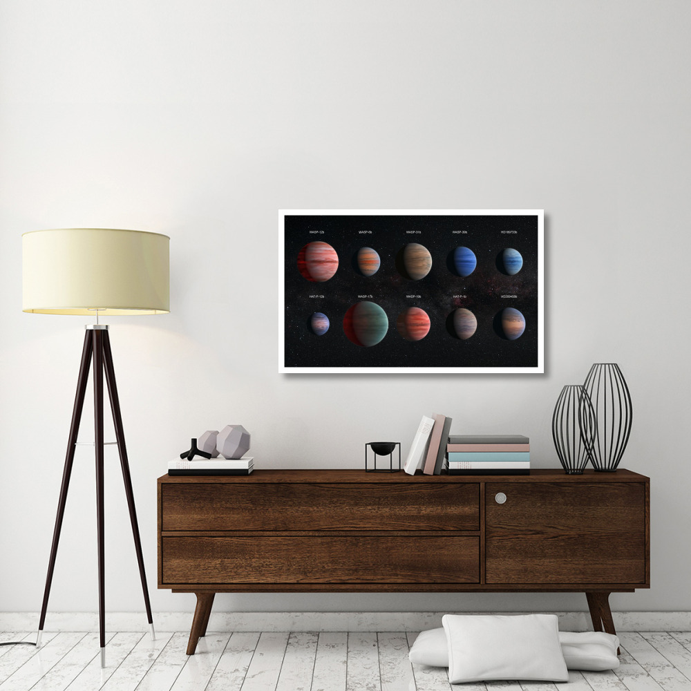 Artist Impression of Hot Jupiter Exoplanets - Annotated-Paper Art-46&quotx28"