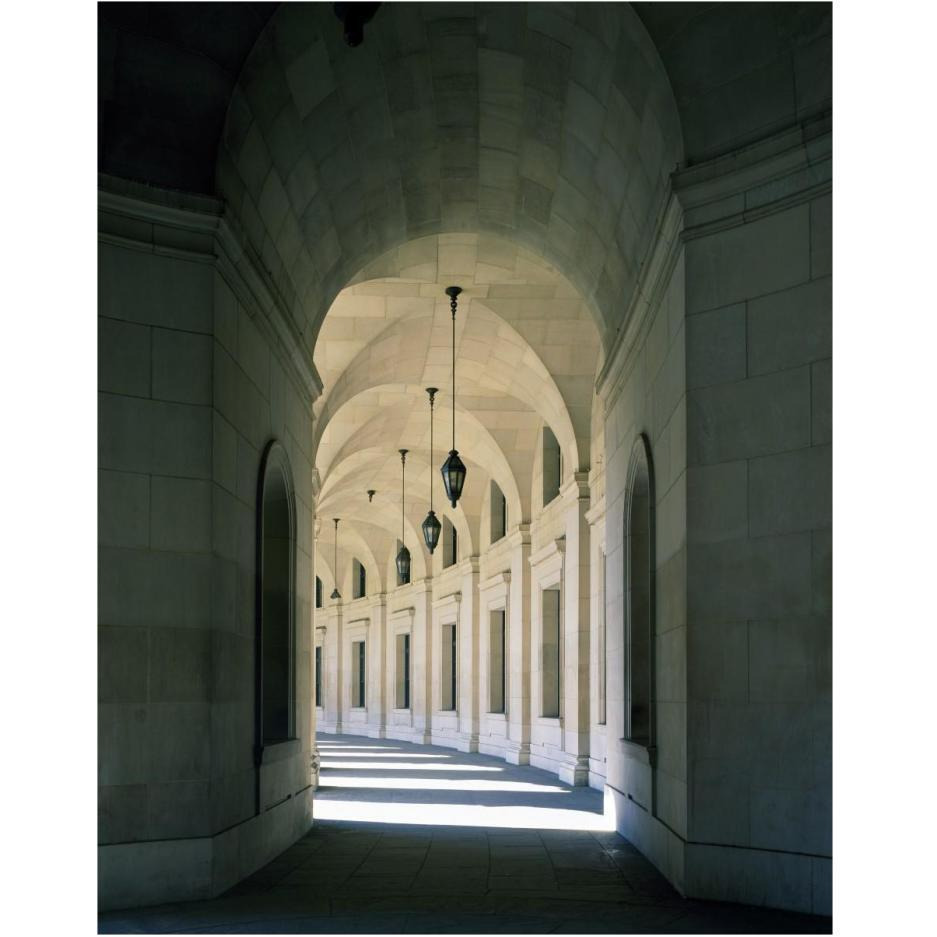 Arched architectural detail in the Federal Triangle located in Washington, D.C.-Paper Art-24&quotx30"