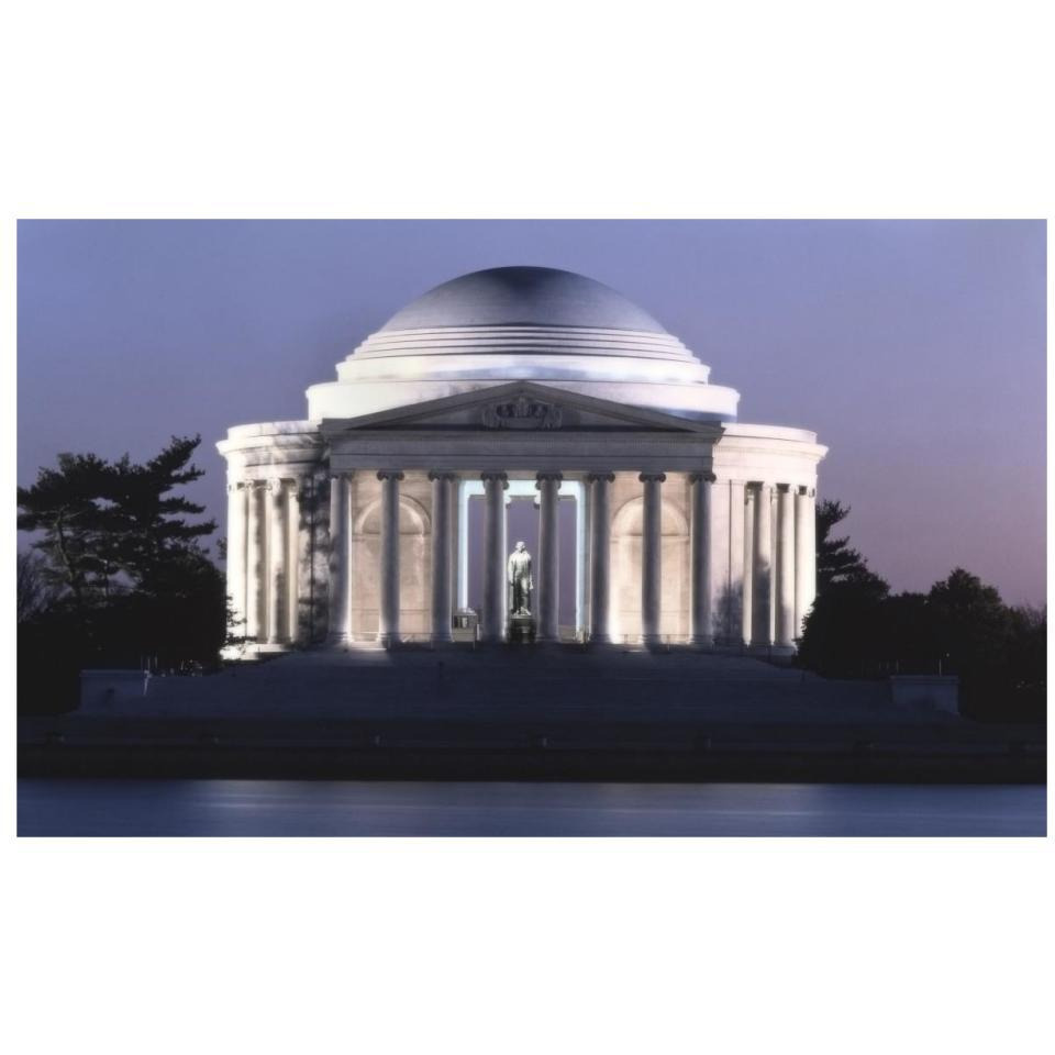 Jefferson Memorial, Washington, D.C. - Vintage Style Photo Tint Variant-Paper Art-32&quotx20"