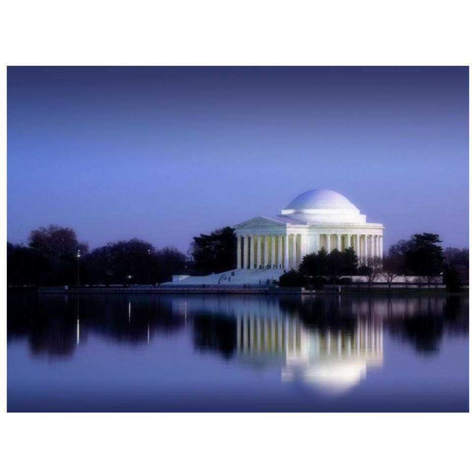 Jefferson Memorial, Washington, D.C. Number 2 - Vintage Style Photo Tint Variant-Paper Art-34&quotx26"