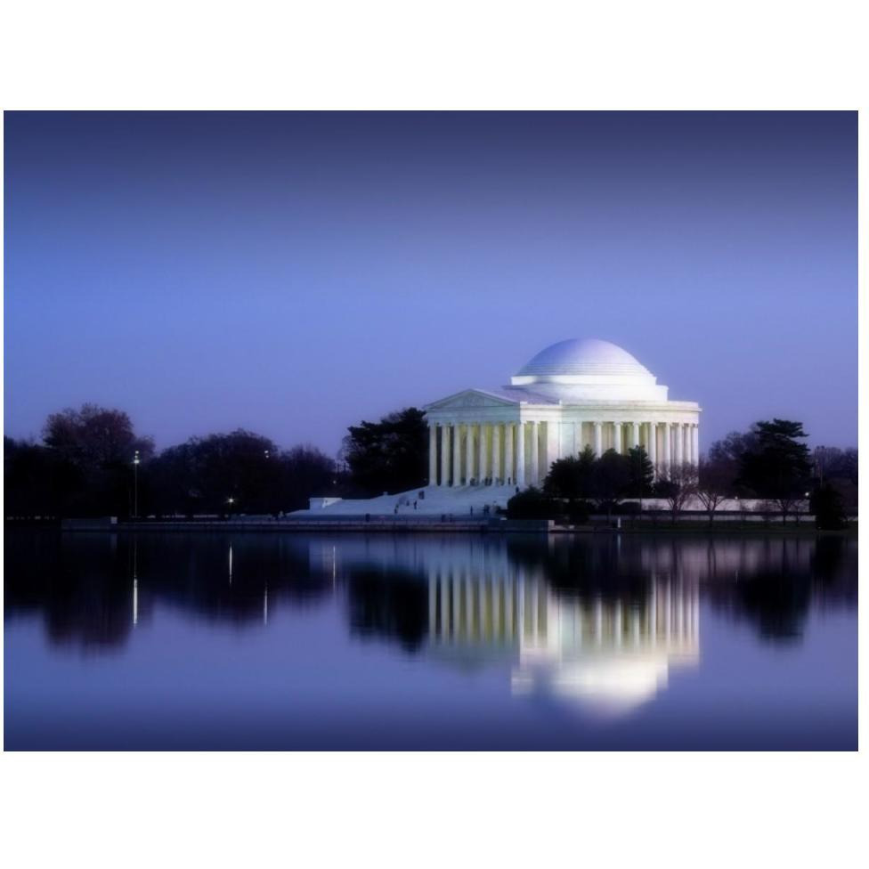 Jefferson Memorial, Washington, D.C. Number 2 - Vintage Style Photo Tint Variant-Paper Art-50&quotx38"