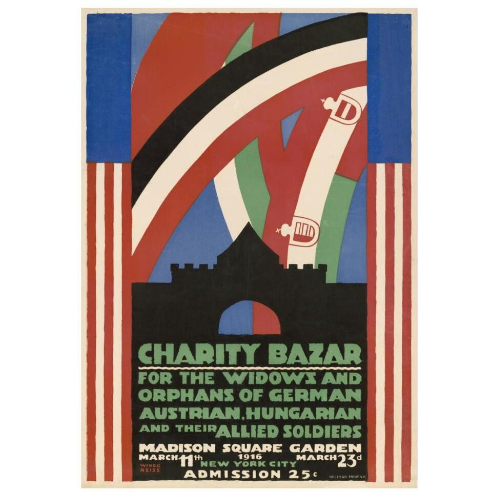 Charity Bazaar for Widows and Orphans, 1916-Paper Art-23&quotx32"