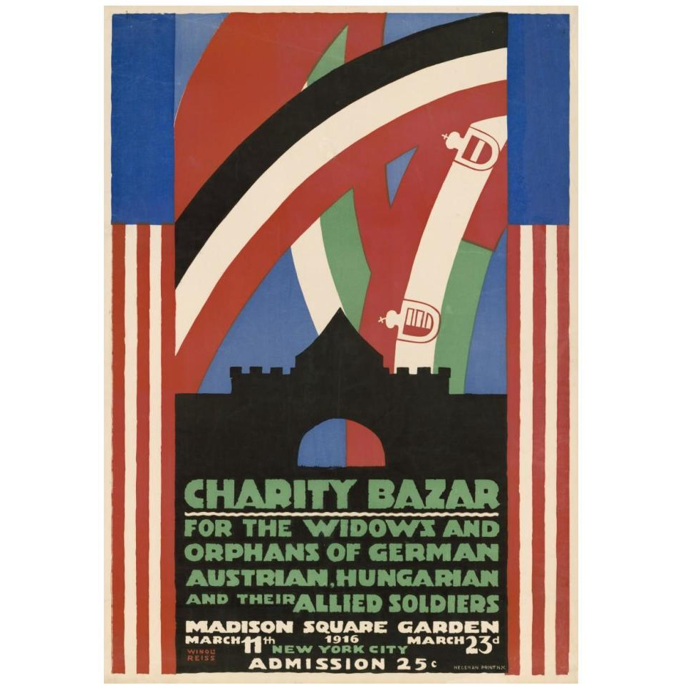 Charity Bazaar for Widows and Orphans, 1916-Paper Art-30&quotx42"